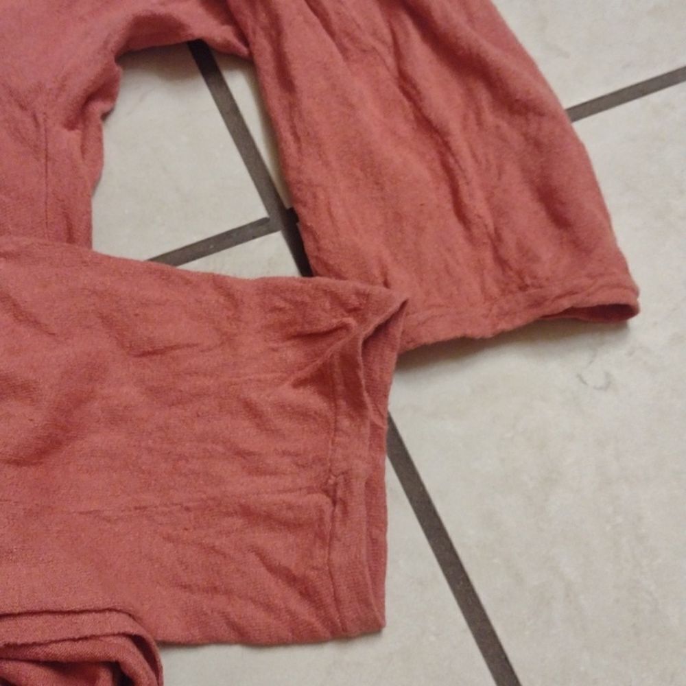 Eileen Fisher Salmon Color Organic Linen Blend Lo… - image 7